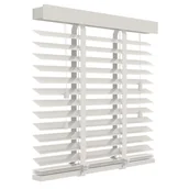 Żaluzje - Żaluzja drewniana 180 x 220 cm biała 50 mm - miniaturka - grafika 1