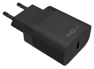 Fixed USB-C 20W, czarna - Ładowarki do telefonów - miniaturka - grafika 1