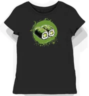 Koszulki i topy damskie - Koszulka damska czarna z motywem zielonego wasabi 9331 M - miniaturka - grafika 1