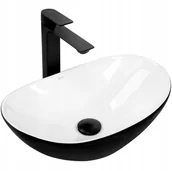 Umywalki - Umywalka nablatowa Rea Royal mini black/white- Dodatkowo 5% rabatu na kod REA5 - miniaturka - grafika 1