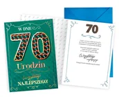 Kartki okolicznościowe i zaproszenia - Karnet Urodziny 70 - Kukartka - miniaturka - grafika 1