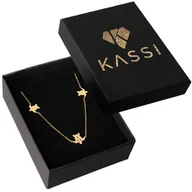 Naszyjniki - Naszyjnik złoty damski stal chirurgiczna stali Żółw - spr. zestaw biżuterii - miniaturka - grafika 1