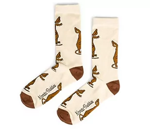 Sniff Happy Men's Moomin Socks, beżowe skarpety męskie, beżowy, brązowy, 40-45 EU - Skarpetki męskie - miniaturka - grafika 1