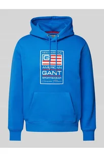 Bluza z kapturem z nadrukiem z logo - Gant - Bluzy męskie - miniaturka - grafika 1