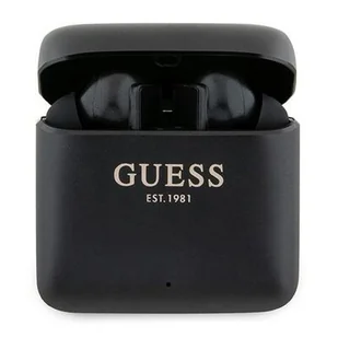 Guess GUTWSSU20ALEGK TWS + stacja dokująca czarny/black Printed Logo - Słuchawki - miniaturka - grafika 1