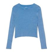 Swetry damskie - Cropp - Niebieski bawełniany sweter - Niebieski - miniaturka - grafika 1