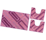 Dywaniki łazienkowe - Zestaw 3 Dywaników Mata łazienkowa Nowoczesny Miękki Absorbent Antypoślizgowy Zmywalny Róża - miniaturka - grafika 1