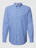 Koszule męskie - Koszula casulowa o kroju regular fit ze wzorem w kratkę vichy model ‘POPLIN’ - miniaturka - grafika 1