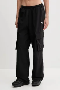 Puma spodnie damskie kolor czarny proste high waist 629756 - Spodnie sportowe damskie - miniaturka - grafika 1