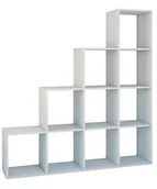 Regały - Elior Regał schodkowy Maleo 5X - biały - miniaturka - grafika 1