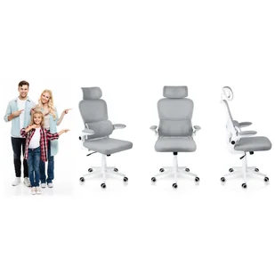 Fotel biurowy, krzesło biurowe Fotel biurowy z mikrosiatki Sofotel Formax szary - Fotele i krzesła biurowe - miniaturka - grafika 10