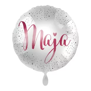 Balon imienny foliowy Maja okrągły pakowany 43 cm - Balony i akcesoria - miniaturka - grafika 1