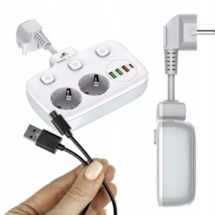 Spacetronik SR200 4xUSB PD 2500W - Listwy zasilające - miniaturka - grafika 1