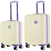 Walizki - Zestaw walizek SEMI LINE T5882-0 44.5/54.5 cm Kremowy - miniaturka - grafika 1