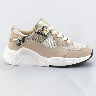 SPORTOWE BUTY DAMSKIE BEŻOWE (6348) - marka niezdefiniowana - Buty sportowe damskie - miniaturka - grafika 1