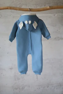Kombinezon z kapturem z uszami jelonka błękitny - Kombinezony dla dzieci - miniaturka - grafika 1