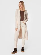 Swetry damskie - Marc O'Polo Kardigan 208 6051 61339 Beżowy Relaxed Fit - miniaturka - grafika 1