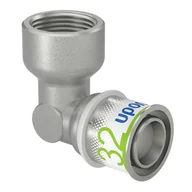 Akcesoria grzewcze - Uponor S-Press PLUS kolano z gwintem wewn. 32-Rp1"FT - miniaturka - grafika 1