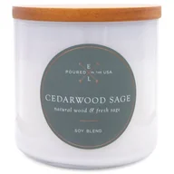 Świece - Sojowa świeca zapachowa drewniany knot Colonial Candle 368 g Cedr Szałwia - miniaturka - grafika 1