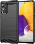 Etui i futerały do telefonów - Carbon Case elastyczne etui pokrowiec Samsung Galaxy A73 czarny - miniaturka - grafika 1
