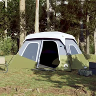 Namioty - vidaXL Namiot turystyczny z LED, zielony, 344x282x212 cm - miniaturka - grafika 1