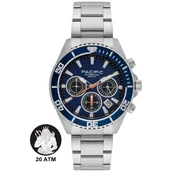 Zegarki męskie - Pacific Poseidon SMPB-2004-02 niebieski męski zegarek na bransolecie chronograf 200M - miniaturka - grafika 1