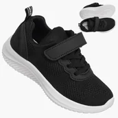 Buty dla chłopców - Buty Chłopięce Sneakersy Czarne Na Rzepy Materiałowe Sportowe Z2405P Czarny 28 - miniaturka - grafika 1