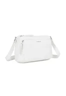 Torebki damskie - Modna Dwukomorowa Listonoszka Torebka Damska LUIGISANTO Biała - miniaturka - grafika 1