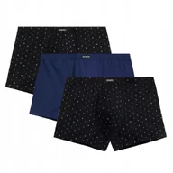 Majtki męskie - BOKSERKI MĘSKIE bawełniane dopasowane 3MH-220 wygodne Atlantic *M - miniaturka - grafika 1