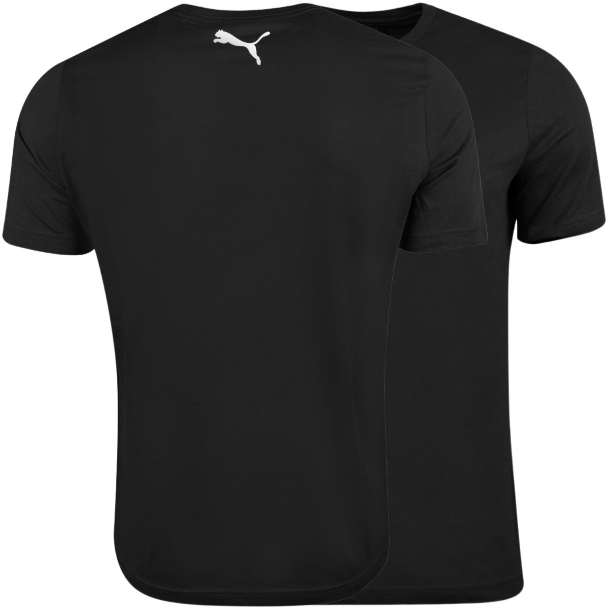 Y7489 PUMA MĘSKA KOSZULKA T-SHIRT MEN BLANC BASE CZARNA 678256 02 L