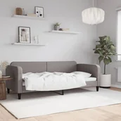 Łóżka - Sofa z funkcją spania, kolor taupe, 90x200 cm, obita tkaniną Lumarko! - miniaturka - grafika 1
