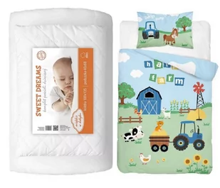 Komplet do łóżeczka kołdra pościel podusia 100x135 farma - Pościel dla dzieci - miniaturka - grafika 1