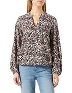 Bluzki damskie - Vila Damska bluzka Vitullina nigdy z dekoltem w serek L/S Top/Su/Lc, Kentucky Blue/Aop: nie, 34 - miniaturka - grafika 1