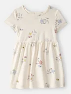 Sukienki - carter's Sukienka w kolorze beżowym - miniaturka - grafika 1