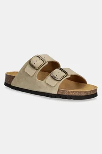 Scholl klapki zamszowe JOSEPHINE damskie kolor beżowy F321651002 - Klapki i japonki damskie - miniaturka - grafika 1