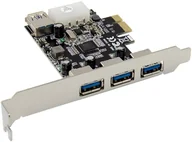 Akcesoria do komputerów stacjonarnych - InLine® PCIe Karte, 3x+1x USB 3.2 Gen.1, Molex kompatibler 4-Pin Stromanschluss - miniaturka - grafika 1