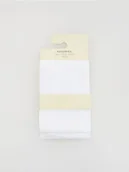 Rajstopy - Reserved - Wzorzyste rajstopy z mikrofibry - biały - miniaturka - grafika 1