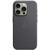 Plecaki szkolne i tornistry - Etui z tkaniny FineWoven z MagSafe do iPhonea 15 Pro Max - czarne - miniaturka - grafika 1