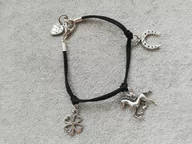 Bransoletki - bransoletka sznurek charms doczepki KOŃ PODKOWA - miniaturka - grafika 1