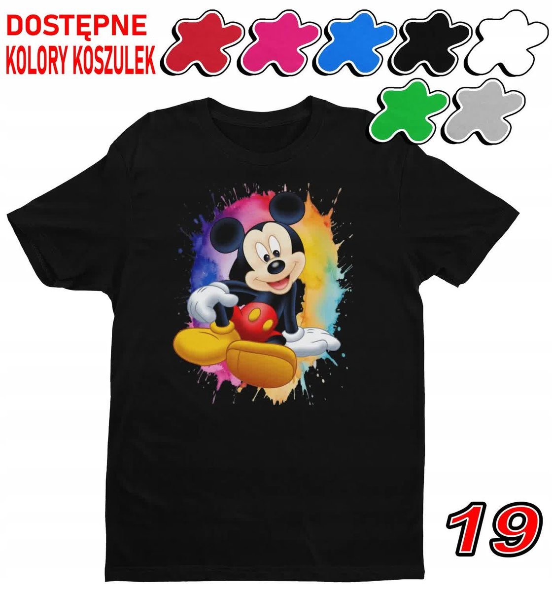 Dziecięca Koszulka Z Nadrukiem Duży Wybór Myszka Miki Różne -L 146-152