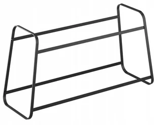 Czarny dwupoziomowy regał na buty Derby - Metaltex - Szafki na buty - miniaturka - grafika 1