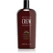 Szampony do włosów - American Crew Tea Tree 3w1 szampon + odżywka + żel do kąpieli 1000ml - miniaturka - grafika 1