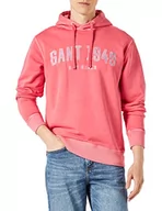Bluzy męskie - GANT Męska bluza z kapturem, różowy arbuz, M - miniaturka - grafika 1