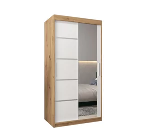 Szafa przesuwna garderoba VERONA 2 100 gł. 62 Artisan / Biały - Szafy Szafa przesuwna garderoba VERONA 2 100 gł. 62 Artisan / Biały - Szafy - miniaturka - grafika 1