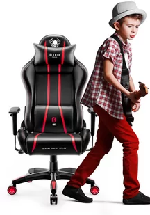 Diablo Chairs X-One 2.0 Kids Size czarno-czerwony - Fotele gamingowe - miniaturka - grafika 1