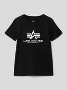 Koszulki dla chłopców - T-shirt z nadrukiem z logo model ‘Basic’ - miniaturka - grafika 1