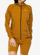Kurtki damskie - Kurtka softshell damska Salewa Pedroc DST Light Jacket - golden brown - miniaturka - grafika 1