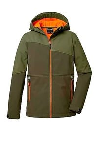 killtec Chłopcy Kurtka typu softshell/kurtka outdoorowa z kapturem KOS 263 BYS SFTSHLL JCKT, green, 128, 41552-000 - Kurtki i płaszcze dla chłopców - miniaturka - grafika 1