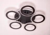 Lampy sufitowe - Żyrandol Kryształowy RGB Lampa Sufitowa Kryształowa Plafon Glamour Pilot - miniaturka - grafika 1