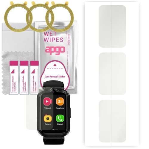3x folia ochronna hydrożelowa MATOWA do Manta Junior Joy 4G - apgo Smartwatch Hydrogel MATTE Protection Ochrona na ekran smartwatcha